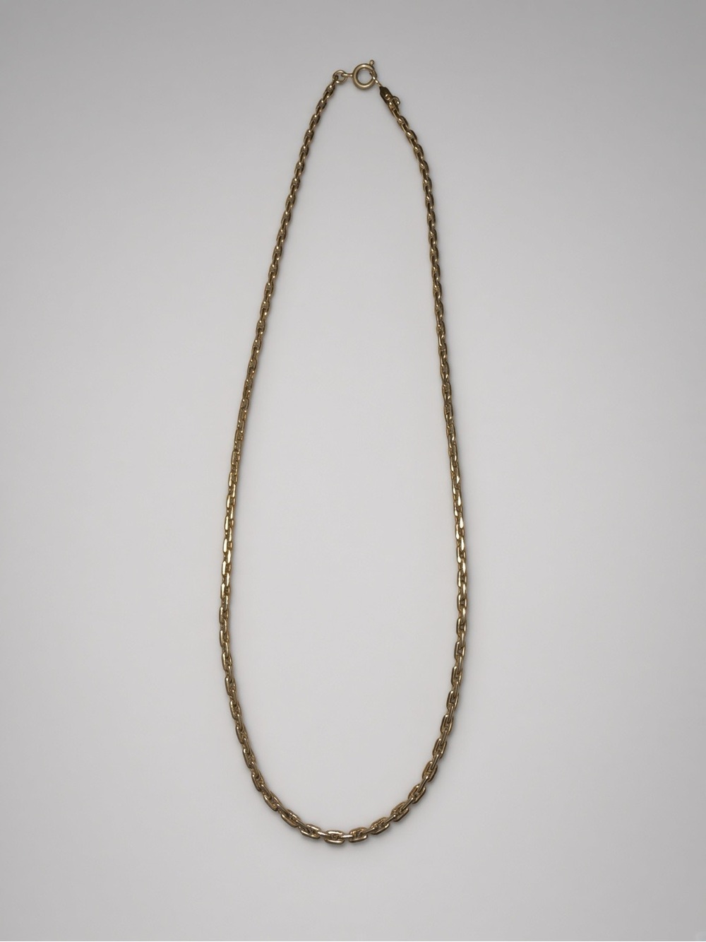 Vintage Monet Gold Tone Rope Link Chain Necklace 15” Signed Choker